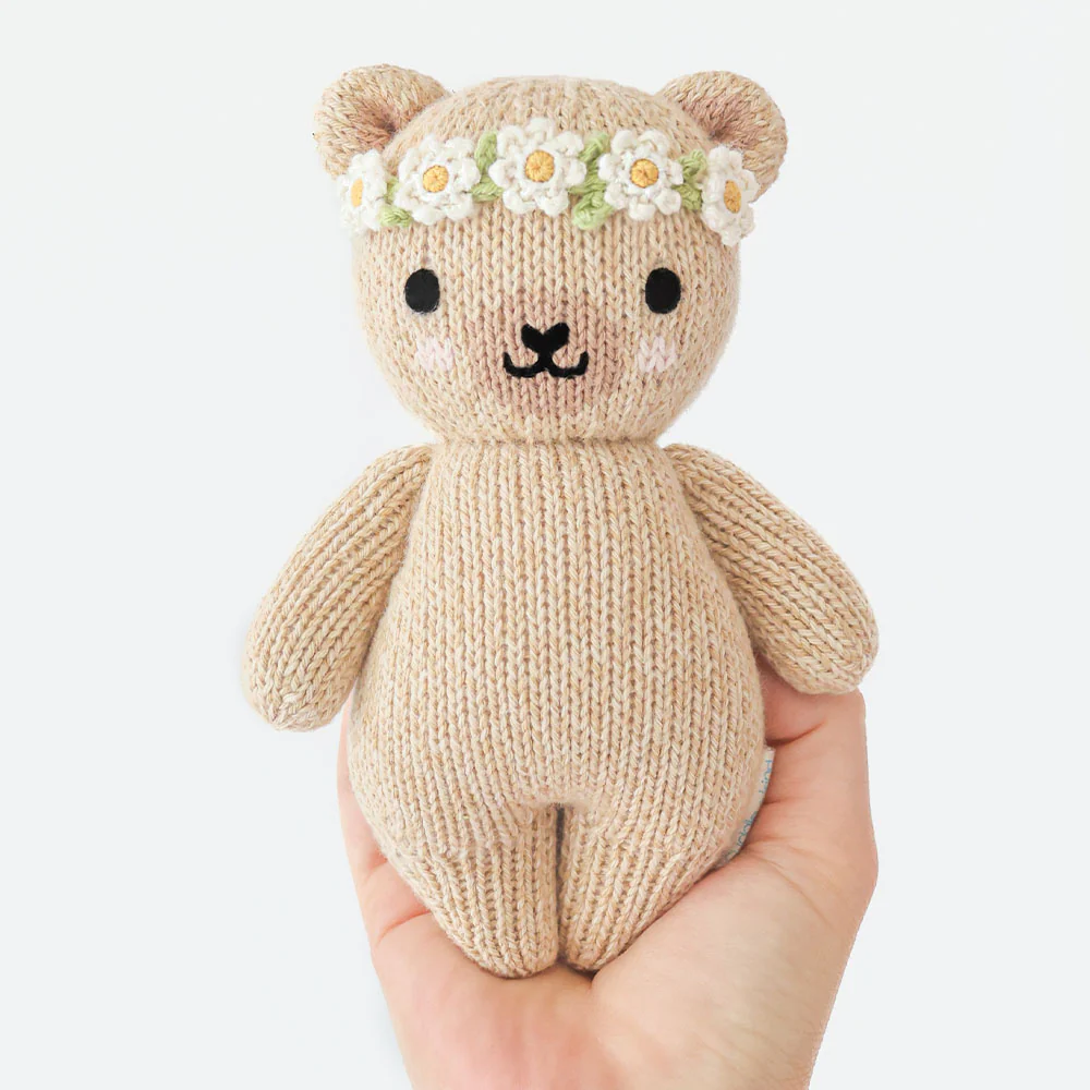 Baby honey bear (ivory floral) - Image 3