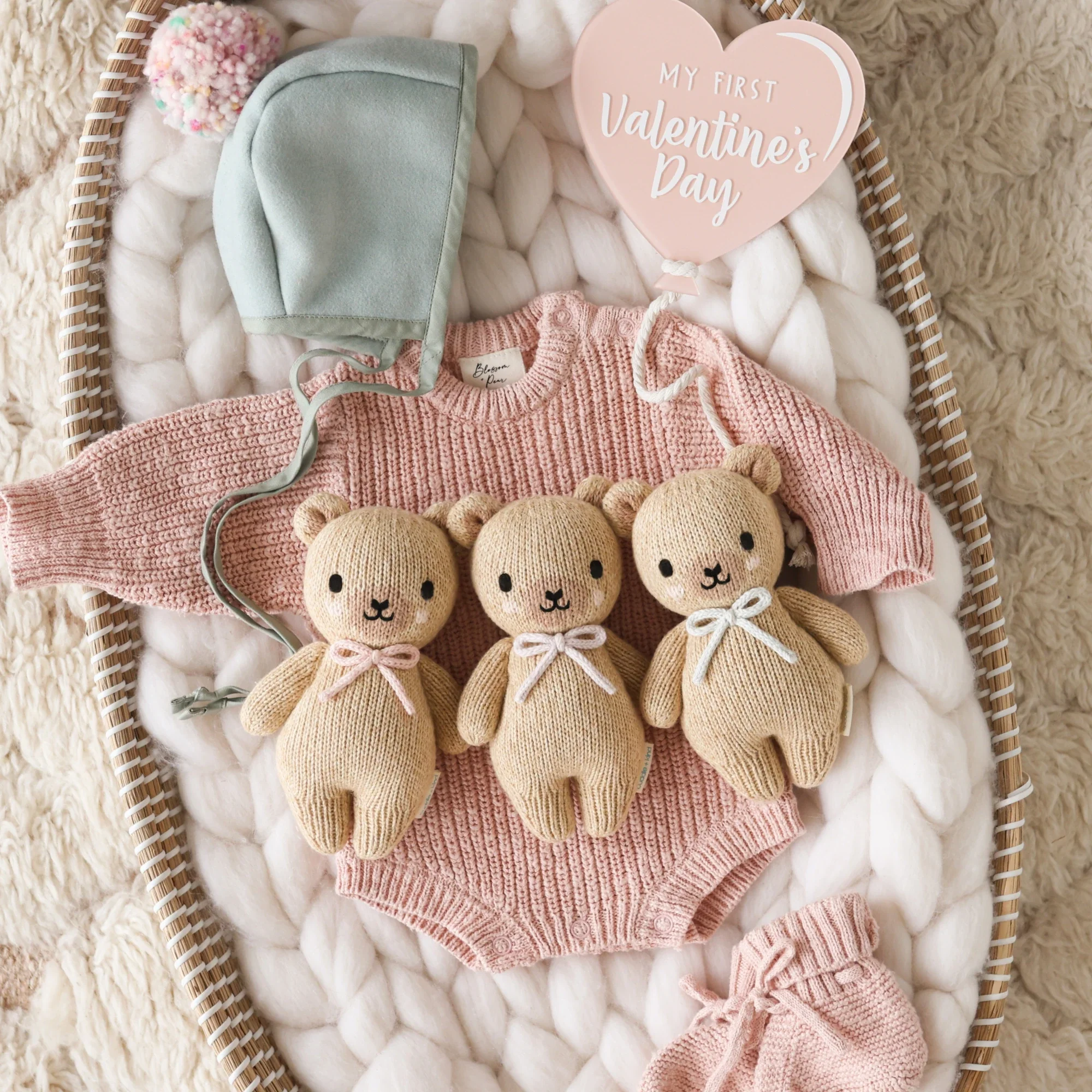Baby honey bear (lavender bow) - Image 6