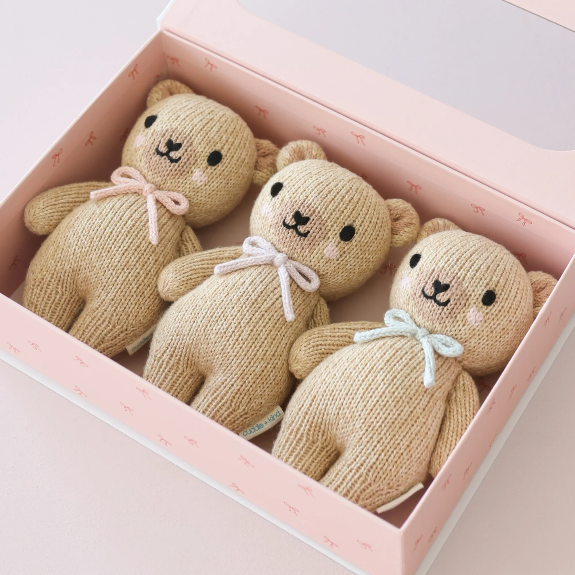 Baby honey bear (lavender bow) - Image 9
